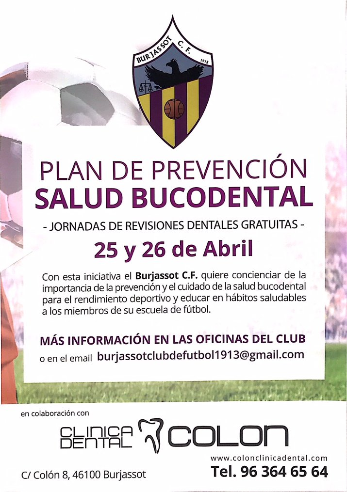 Plan de Prevención Salud Bucodental Burjassot CF